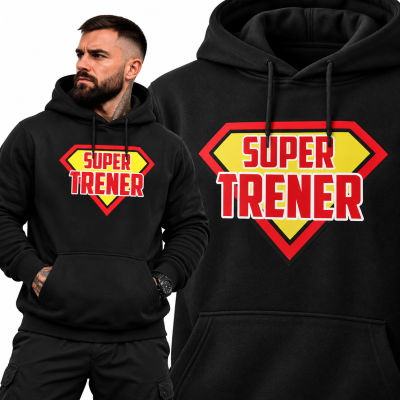 BLUZA Z KAPTUREM NA SIŁOWNIĘ SUPER TRENER